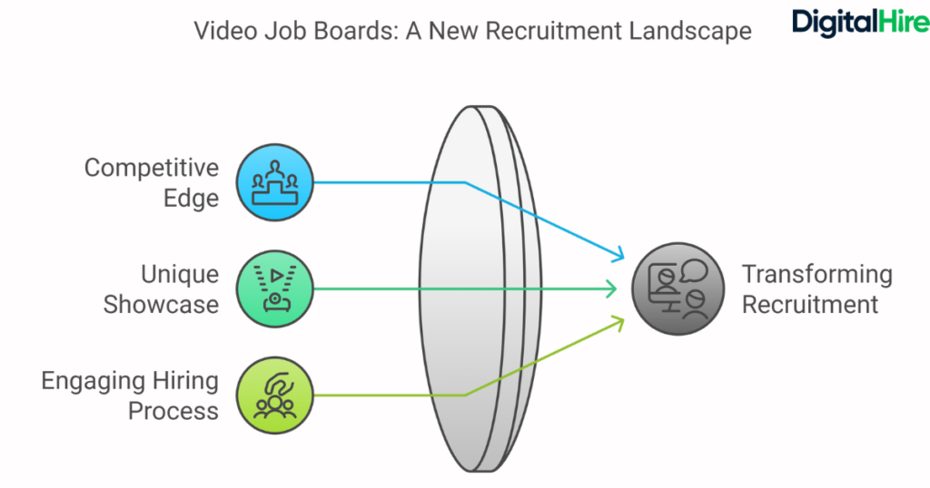 Text based image showing why video job boards present a new recruitment landscape